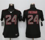 Women New Nike Atlanta Falcons 24 Freeman Impact Elite Black Jersey