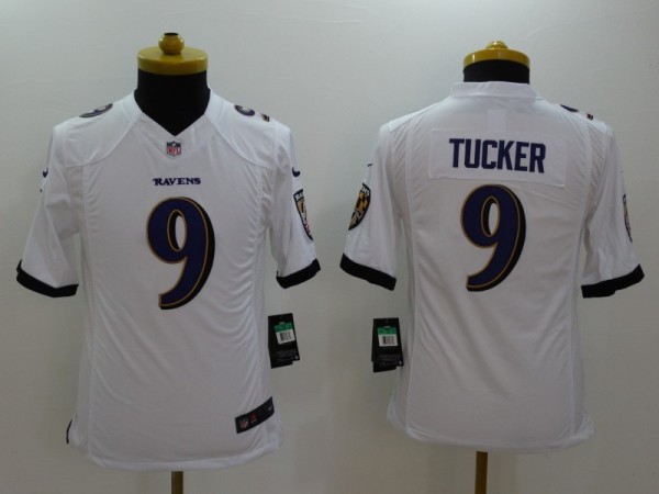 Nike Baltimore Ravens #9 Tucker White Youth Jerseys