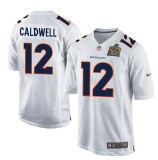 NFL Denver Broncos #12 Caldwell White Jersey with Superbowl Patch