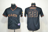 MLB San Francisco giants #28 Kids Black Jersey