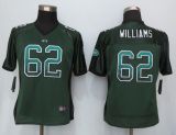 Women  New Nike New York Jets 62 Williams Drift Fashion Green Elite Jerseys