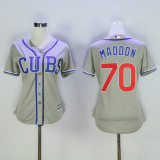 MLB Chicago Cubs #70 Maddon Grey Women Jersey