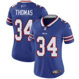 Womens Buffalo Bills #34 Thomas Blue Jersey