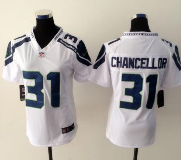 Nike Seattle seahawks #31 Chancellor White Women jersey