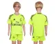 2016 Soccer Real Madrid Blank Goalkeeper Kids Jersey