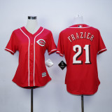 MLB Cincinnati Reds #21 Frazier Red Women Jersey