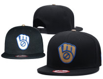 MLB Montreal Expos Black Snapback Hats--GS