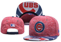 MLB Chicago Cubs Red Snapback Hats--YD