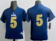 NCAA Norte Dame Fighting Irish #5 Manti Teo Blue Kid Jersey