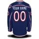 Blue #00 Your Name Home Premier Custom NHL Columbus Blue Jackets Jersey