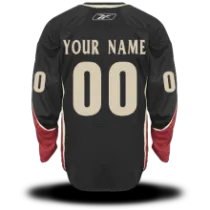 #00 Your Name Third EDGE Custom Phoenix Coyotes Jersey in Black