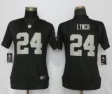 Women Nike Oakland Raiders #24 Lynch Black Game Jersey