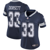 Womens Dallas Cowboys #33 Dorsett Blue Jersey