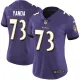 Womens NFL Baltimore Ravens #73 Yanda Purple Vapor Limited Jersey