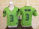 NFL Seattle seahawks #3 Wilson White Kids Jersey (2-5T)