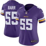 Womens NFL Minnesota Vikings #55 Barr Purple Jersey