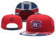 NHL Montreal Canadiens Red Snapback Hats--YD