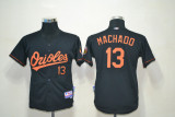 MLB Baltimore Orioles #13 Machadd Kids Jersey - Black