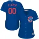 Majestics MLB Chicago Cubs Custom Blue Women Jersey