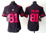 Nike San Francisco 49ers #81 Boldin Black Alternate Women Jersey