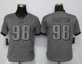 Women Nike Philadelphia Eagles 98 Barwin Gray Mens Stitched Gridiron Gray Limited Jersey