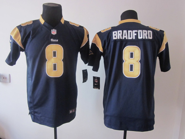 Kids Nike Rams #8 Sam Bradford blue Limited Jersey