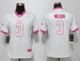 Women Nike Seattle Seahawks #3 Wilson Rush Fashion Jersey