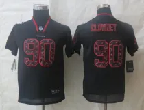 Youth 2014 New Nike Houston Texans 90 Clowney Lights Out Black Elite Jerseys