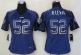 Women 2013 NEW Nike Baltimore Ravens 52 R.Lewis Drift Fashion Purple Elite Jerseys