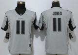 Women New Nike Atlanta Falcons 11 Jones Nike Gridiron Gray II Elite Jersey