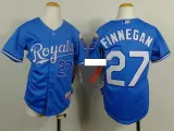 MLB Kid Jerseys Kansas Royals #27 finnegan blue Jersey