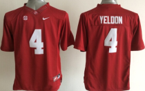 NCAA Alabama Crimson Tide #4 Yeldon Red Youth Jersey