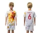 2016 Soccer Spain #6 A.Iniesta Away Kids Jersey