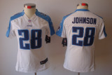 Titans #28 Chris Johnson White Women LIMITED Nike NFL Jersey