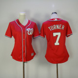 MLB Washington Nationals #7 Turner Red Jersey