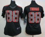 Womens Nike Denver Broncos 88 Thomas Impact Limited Black Jerseys