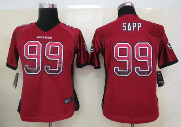 Women 2013 New Nike Tampa Bay Buccaneers 99 Sapp Drift Fashion Red Elite Jerseys