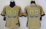 Women 2013 NEW Nike Pittsburgh Steelers 83 Miller Drift Fashion Gold Elite Jerseys