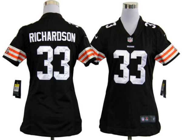 NIKE women Brown Trent Richardson jersey, Cleveland Browns #33 jersey