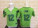 NFL Seattle seahawks #12 Fan White Kids Jersey (2-5T)