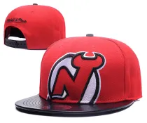 NHL New Jersey Devils Red Snapback Hats--GS