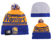 NBA Golden State Warriors Yellow Blue Beanie--YD