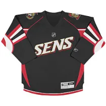 Black Senators #00 Your Name Third Custom NHL Jersey