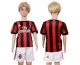 2017 Soccer AC Milan Blank Home Kids Jersey