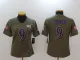 Womens Baltimore Ravens #9 Tucker Olive Salute to Service Limited Jersey