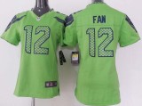 Nike NFL Seattle Seahawks #12 Fan Green Women Jersey