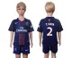 2016 Soccer Paris Saint-Germain #2 T.Silva Away Kids Jersey