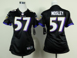 Nike NFL Baltimore Ravens #57 Mosley Black Women Jersey