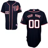 Alternate Personalized 2011 Cool Base MLB Dark Blue Washington Nationals Jersey