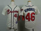 MLB Kids Jersey Atlanta Braves #46 kimbrel beige Cream Jersey